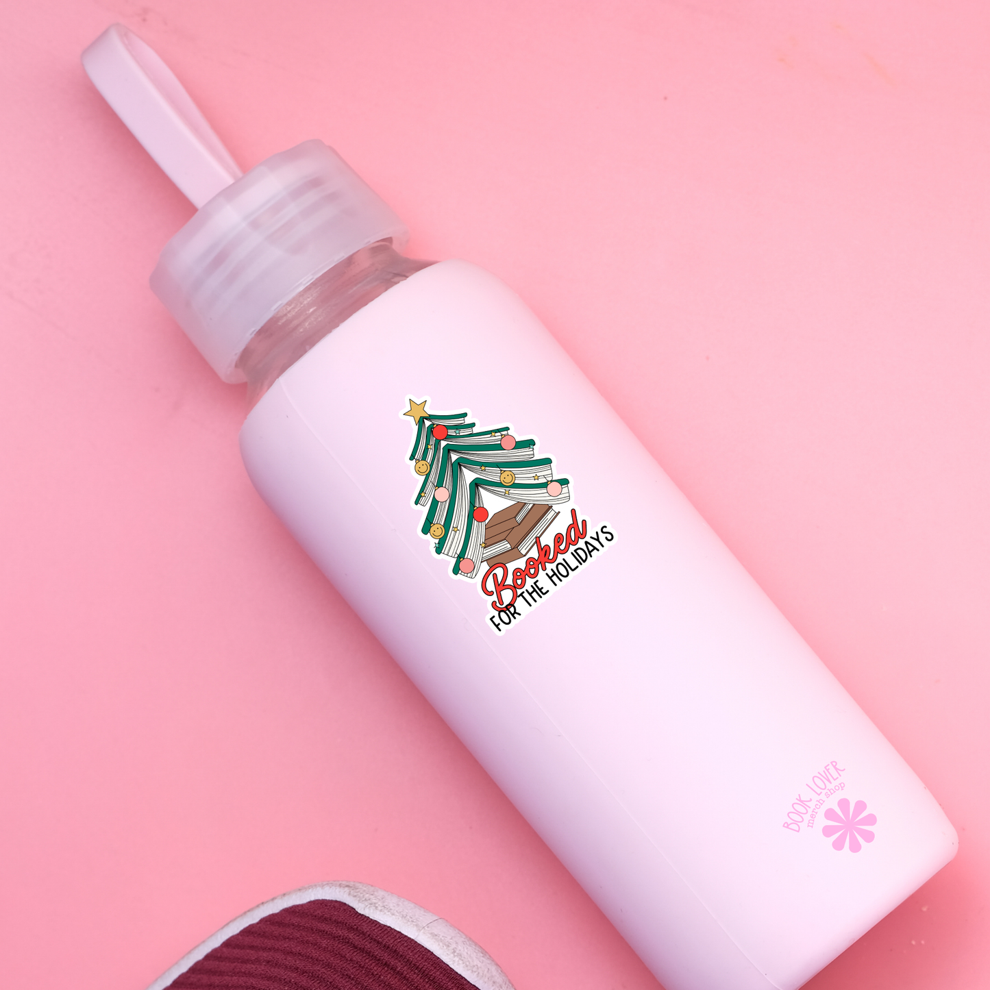 Booked For  Holidays Stickers / Christmas Bookish Stickers: 3''