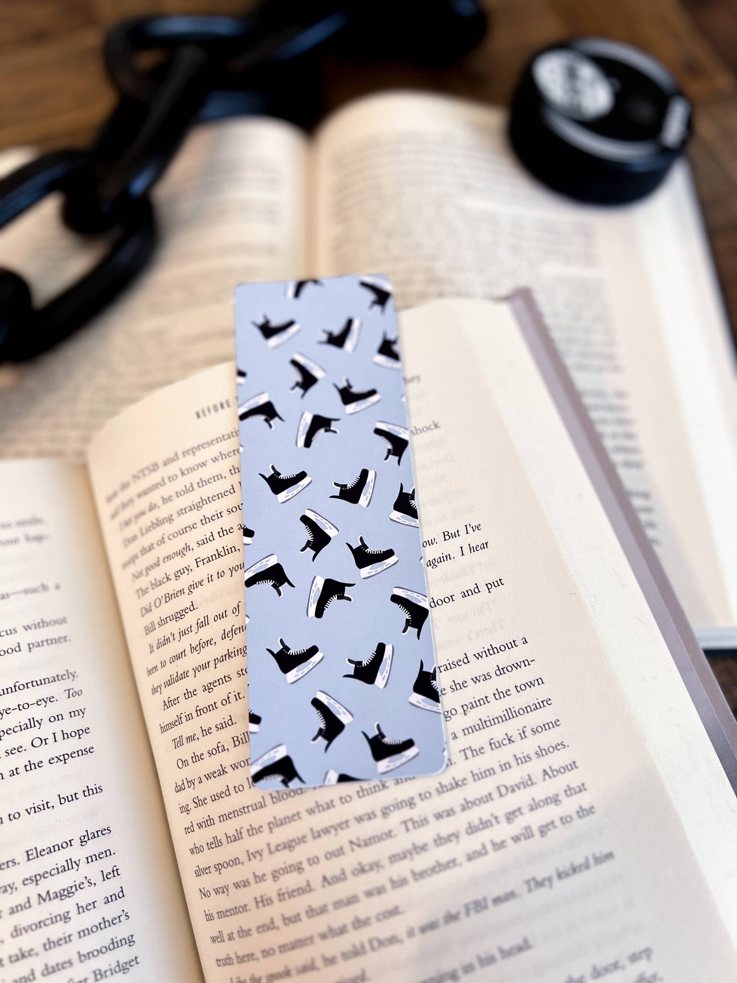Hockey Bookmark Set, Hockey Romance, Hockey Book Club: Black / Soft Touch Matte