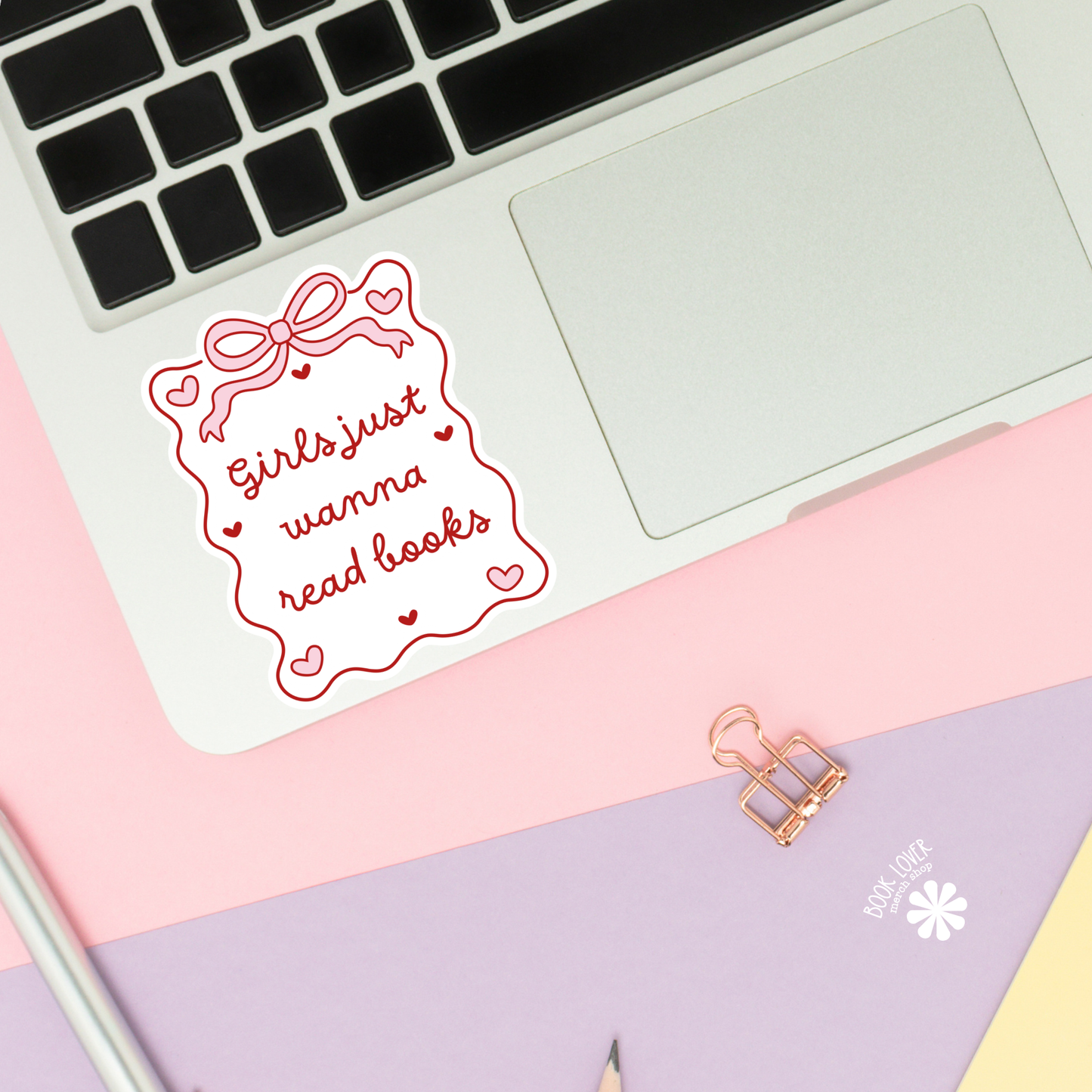 Girls Just Wanna Read Books Stickers / Bookish Stickers : 3''