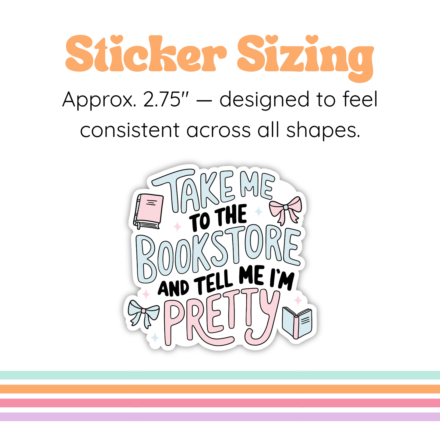 Take Me To The Bookstore Sticker | Romance Reader