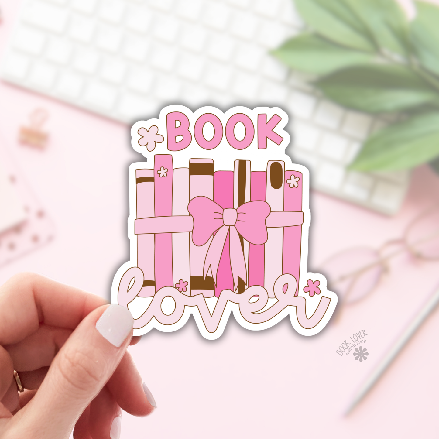 Book Lover Bow Stickers / Bookish Merch for Book Lover: Matte Stickers 3''