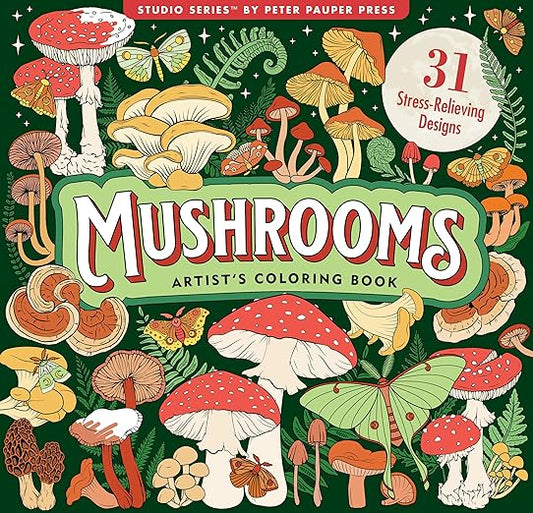Mushrooms Adult Coloring Book