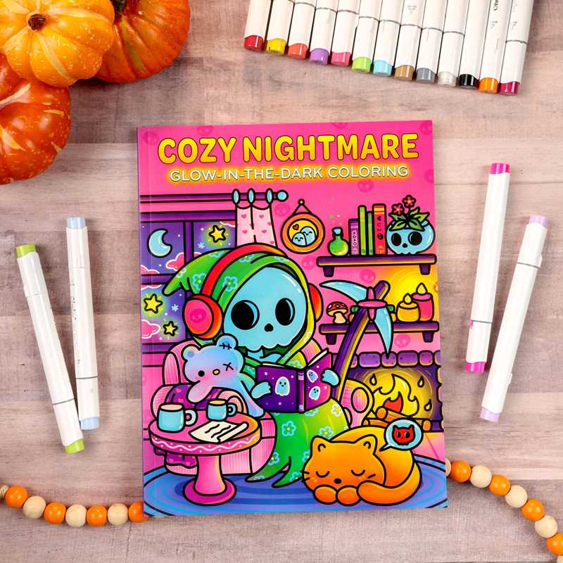 Cozy Nightmare Glow-in-the-Dark Coloring by Editors of Thunder Bay Press: Paperback; 80 pages / English