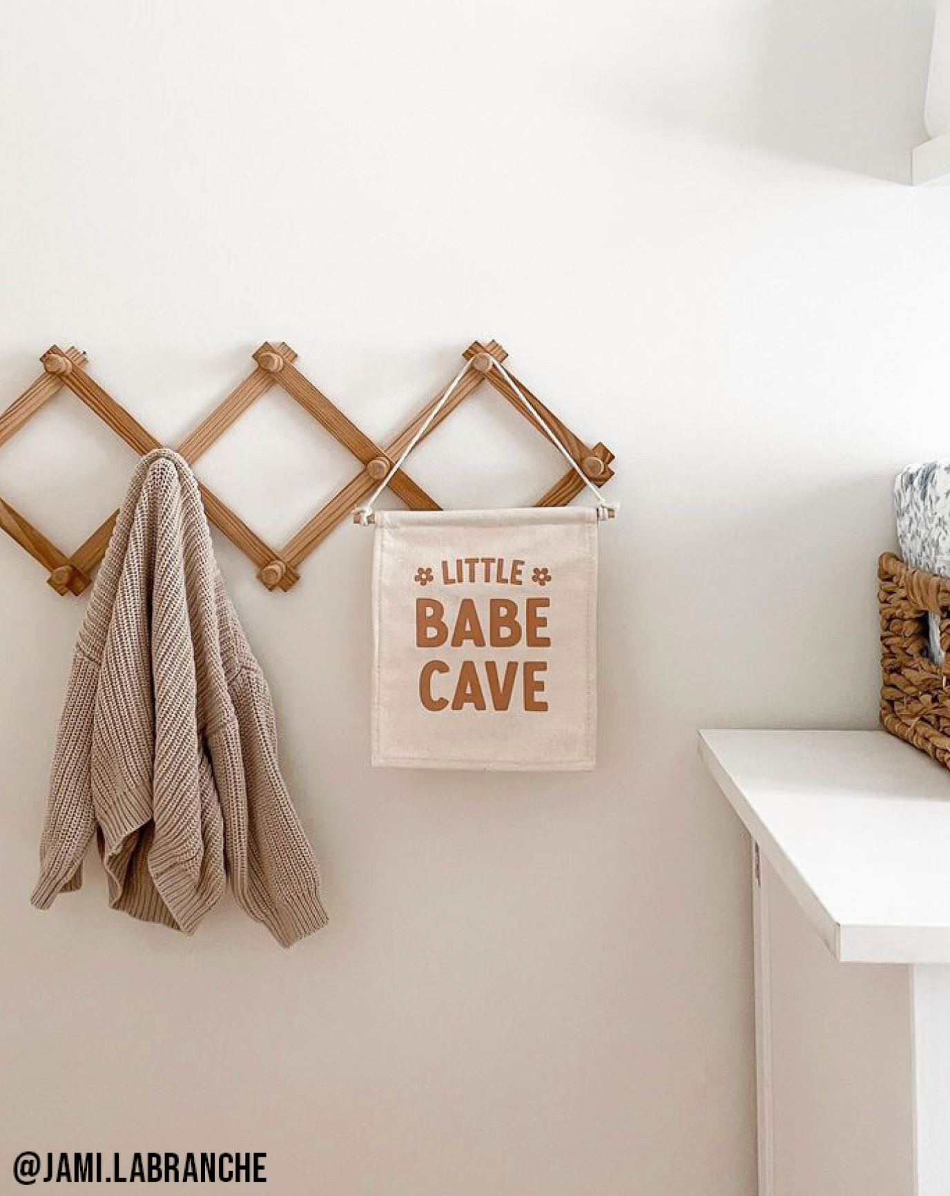 Little Babe Cave Canvas Hang Sign