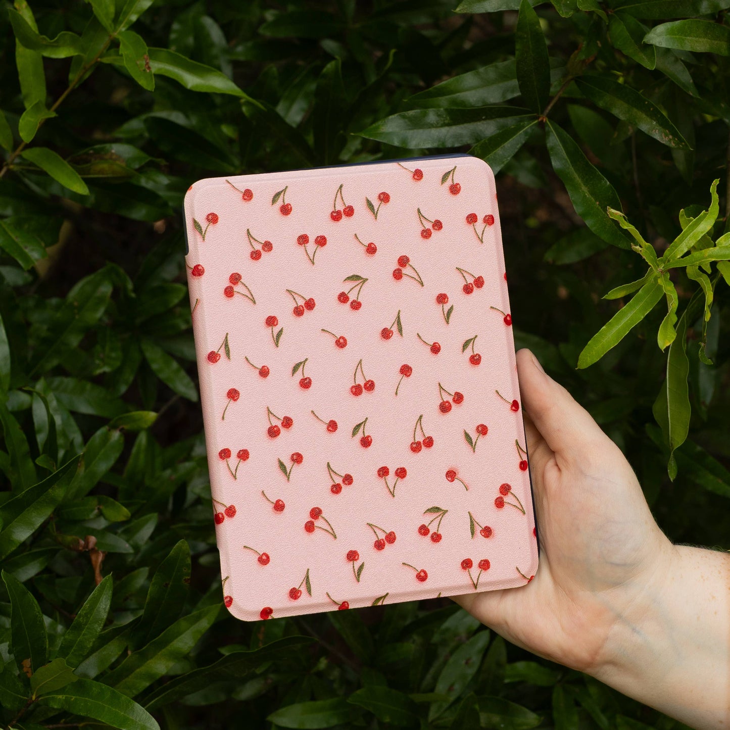Painted Cherries Clear Back Kindle Case | Bookish & Reading: Kindle Paperwhite (11th Generation)