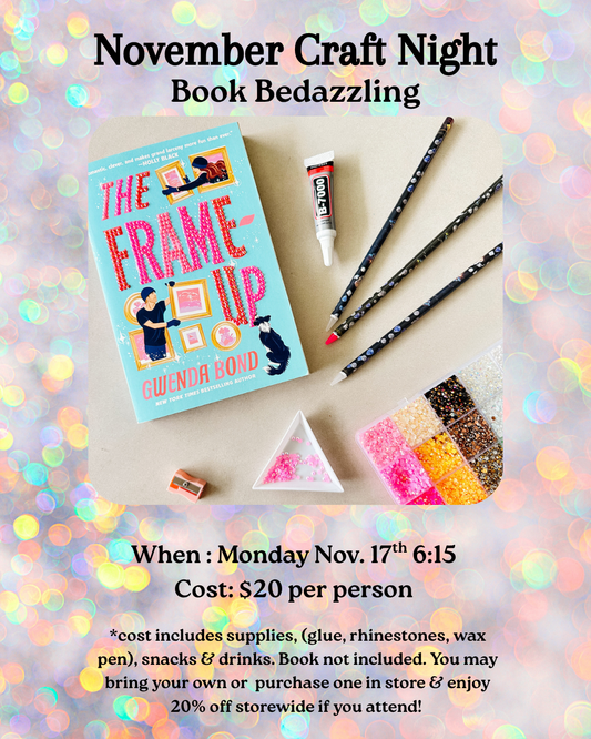 November Craft Night 1: Book Bedazzling