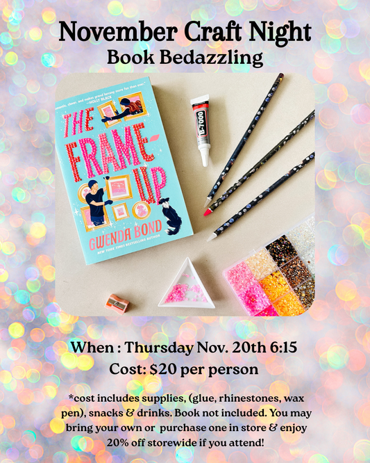November Craft Night 2: Book Bedazzling