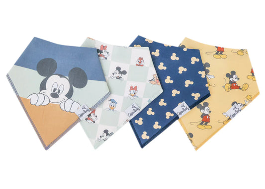 Mickey Mouse and Friends Bandana Bib Set (4-Pack)