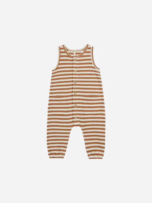Waffle Jumpsuit || Clay Stripe