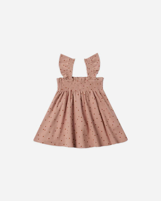 Smocked Jersey Dress || Polka Dot