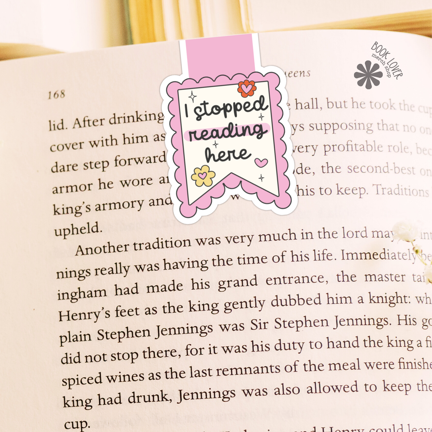 I Stopped Reading Here Magnetic Bookmark / Bookish Bookmark