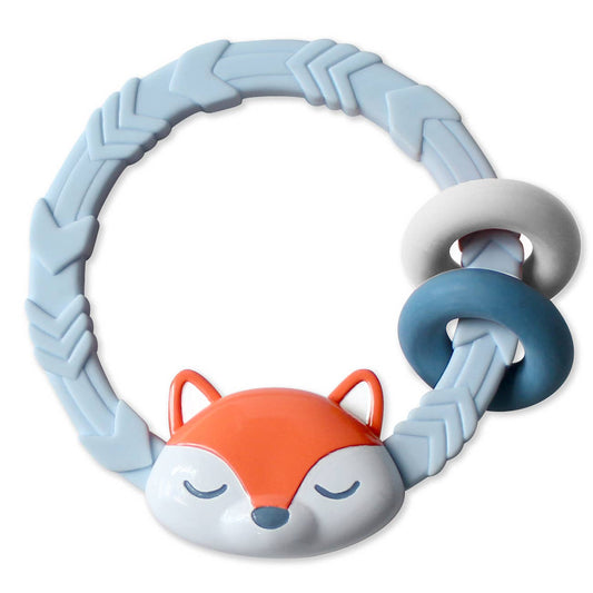 Ritzy Rattle™ Silicone Teether Rattles: Fox