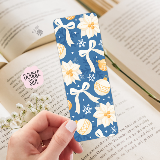 Cozy Winter Bookish Bookmark / Coquette Bookish Bookmark