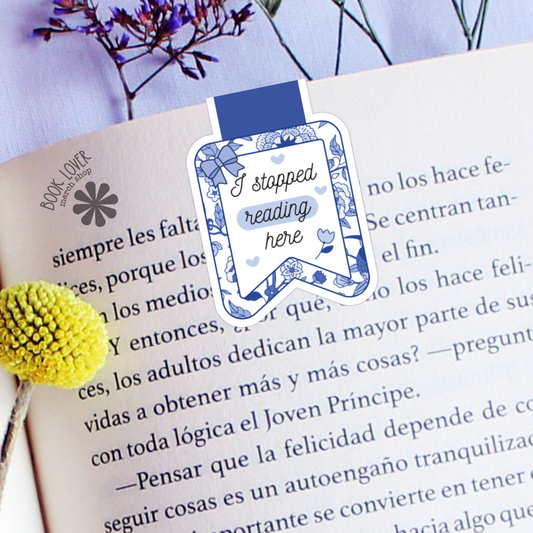 I Stopped Reading Here Chinoiserie Magnetic Bookmark