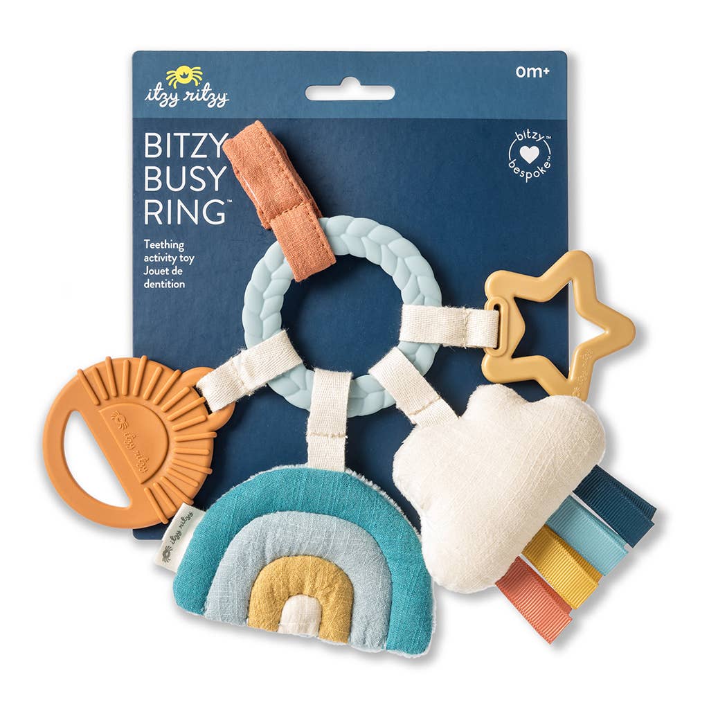 Bitzy Busy Ring™ Teething Activity Toy: Rainbow