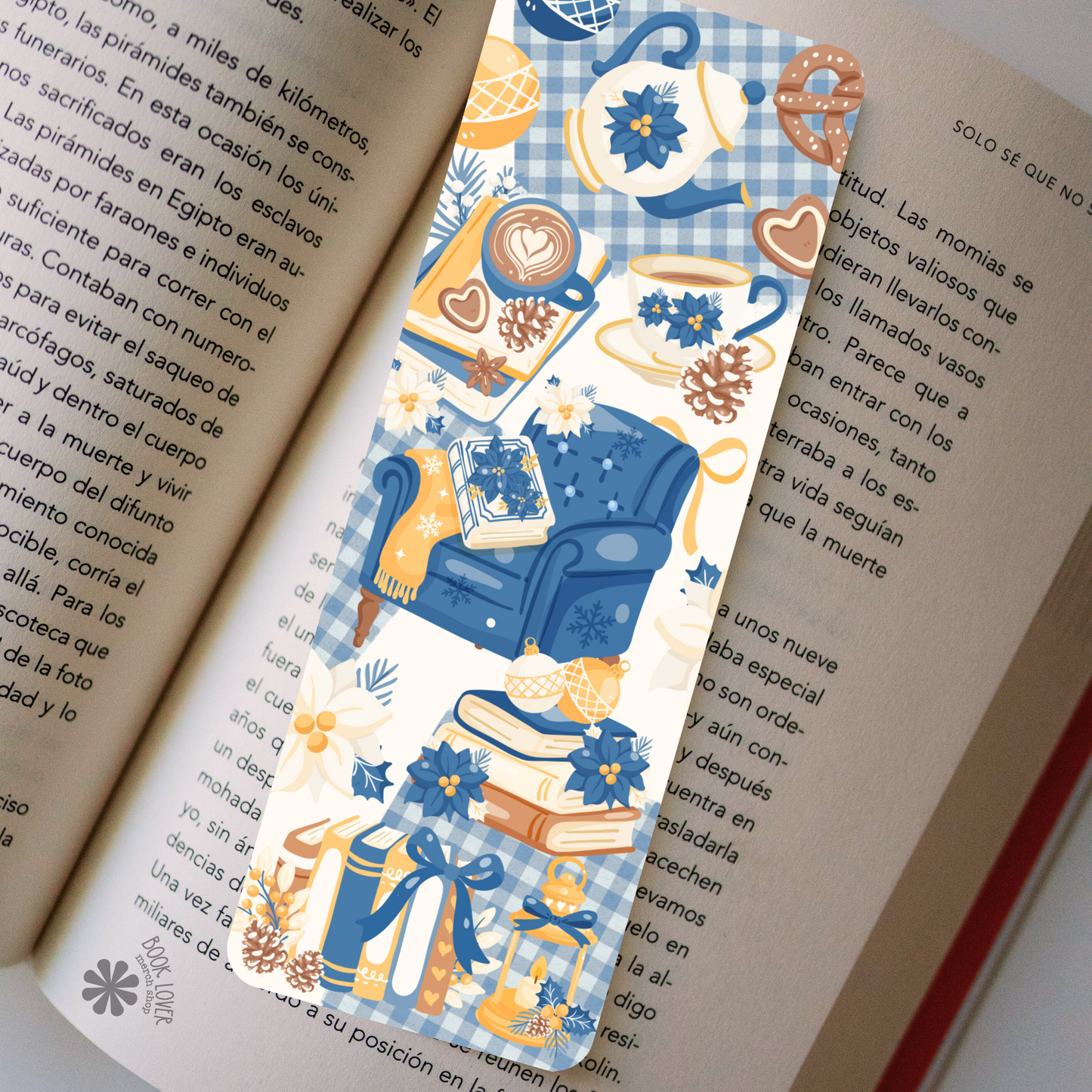 Cozy Frosted Library Bookish Bookmark / Coquette Bookish