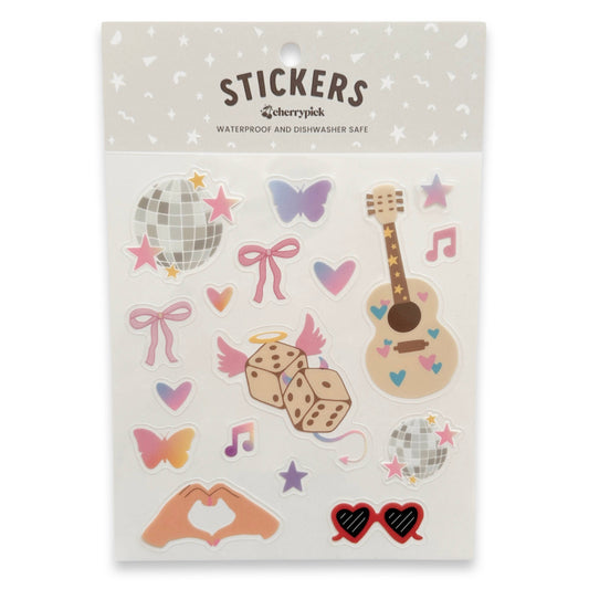 Taylor Swift Waterproof Sticker Sheet for Swifties