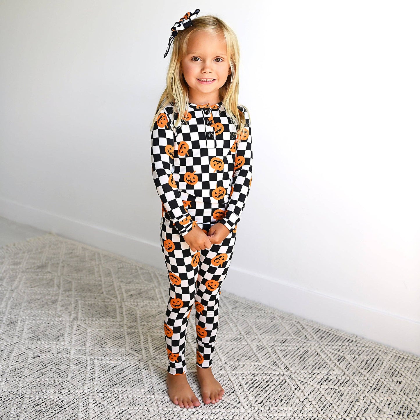 Merlin Pumpkin TWO PIECE Bamboo Halloween Kids Lounge Set: 4/5
