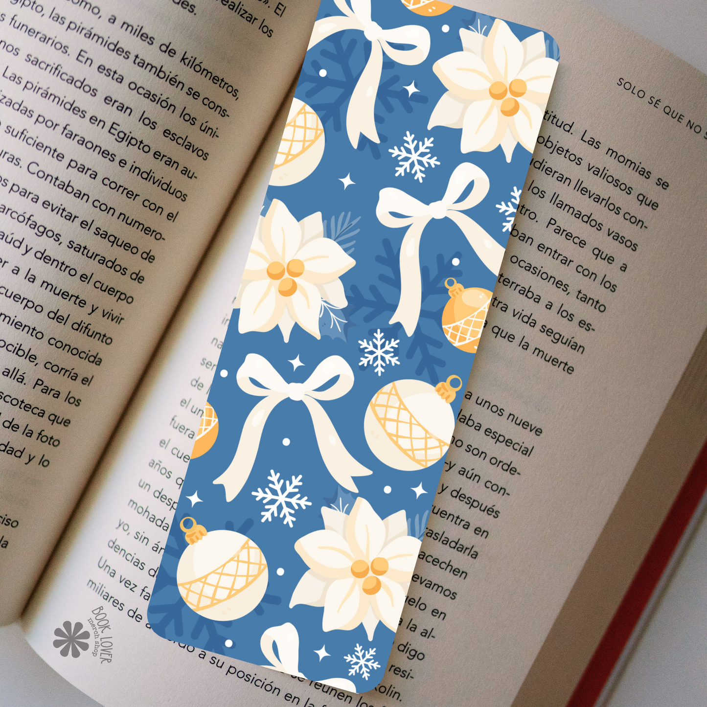 Cozy Winter Bookish Bookmark / Coquette Bookish Bookmark