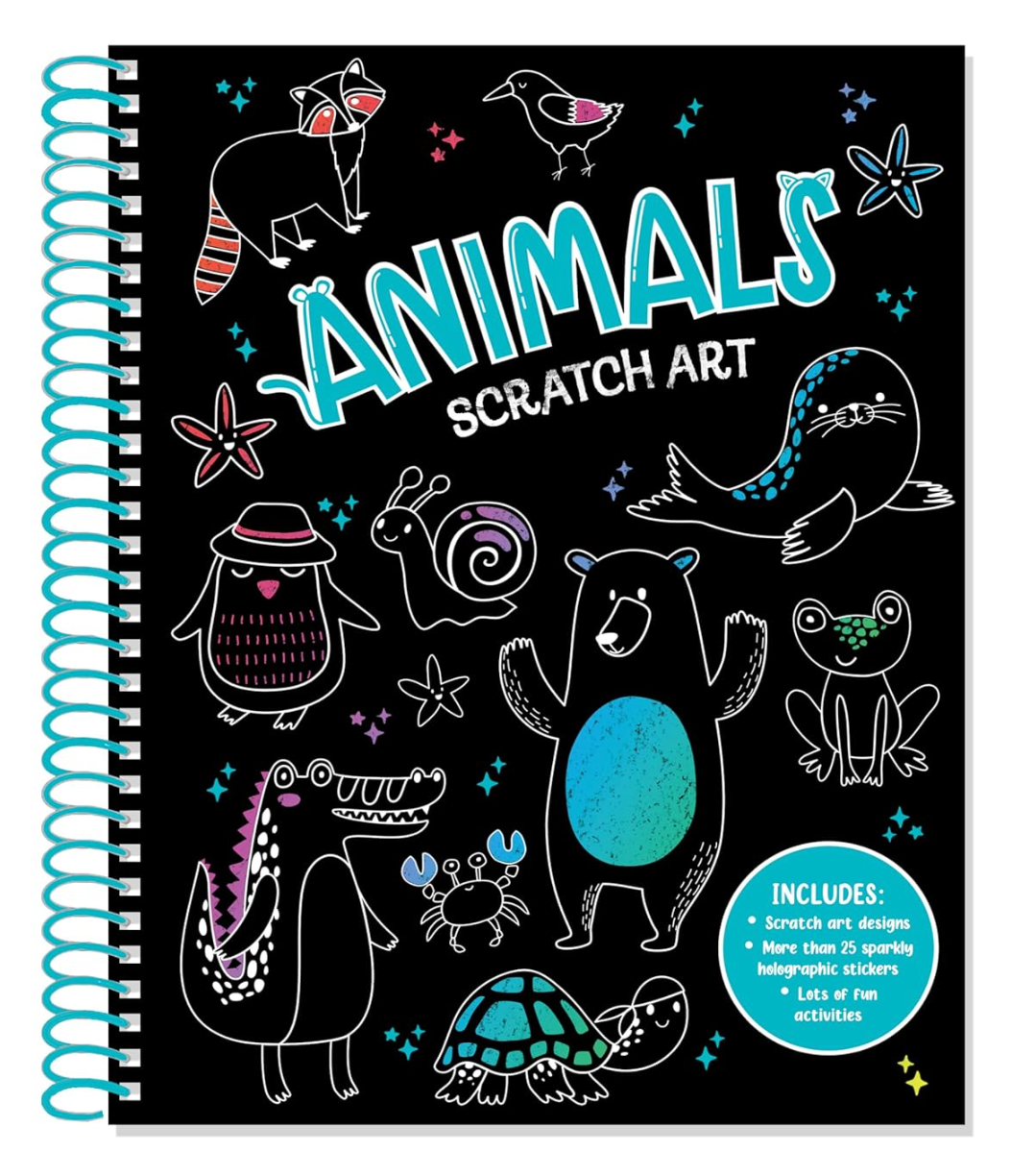 Animal Scratch Art, Fun Activities & Stickers Activity Pad