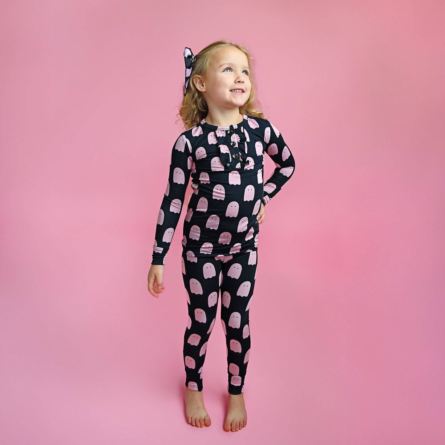 Shade Black Ghost RUFFLE TWO PIECE Bamboo Halloween