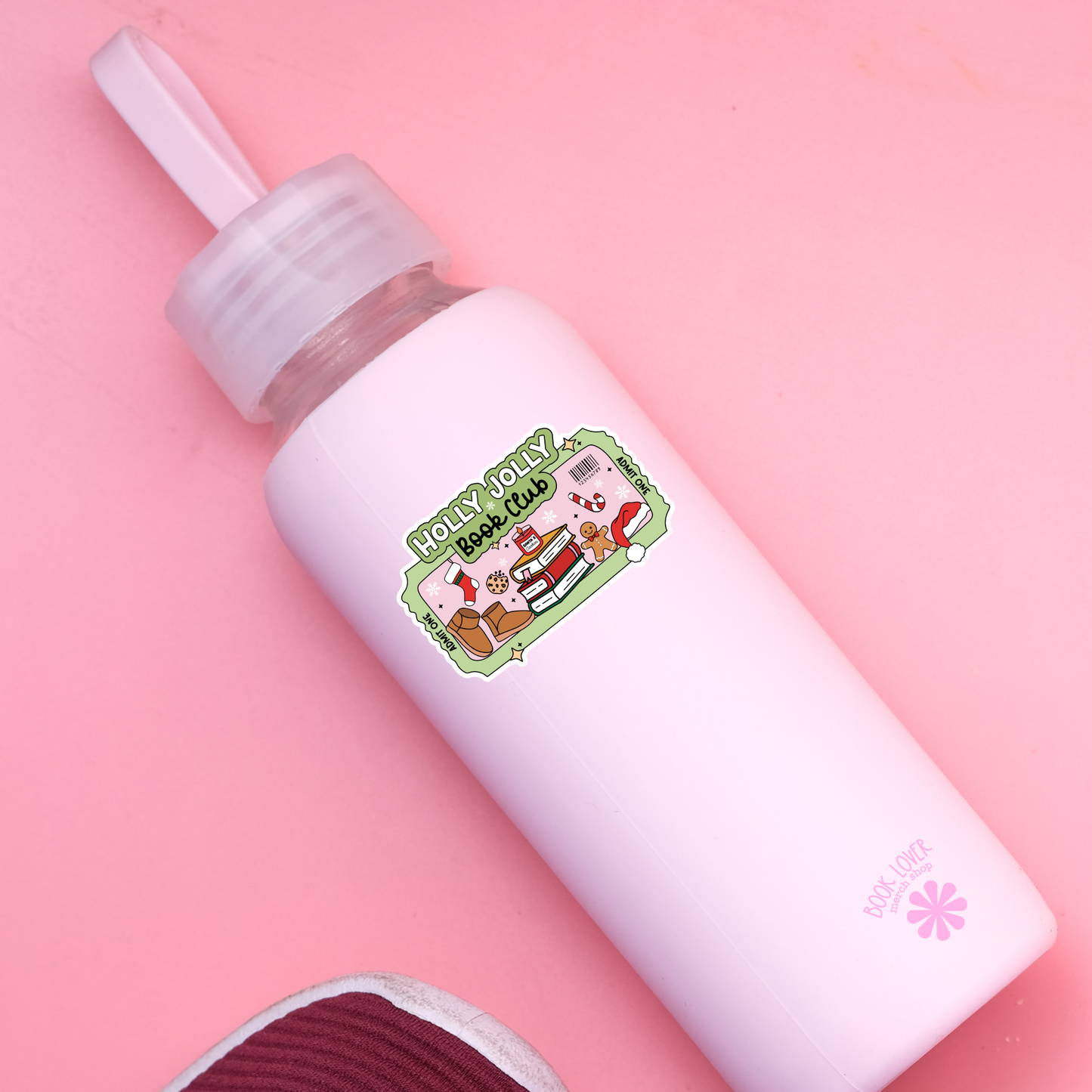 Holly Jolly Book Club Stickers / Christmas Bookish Stickers : 3''