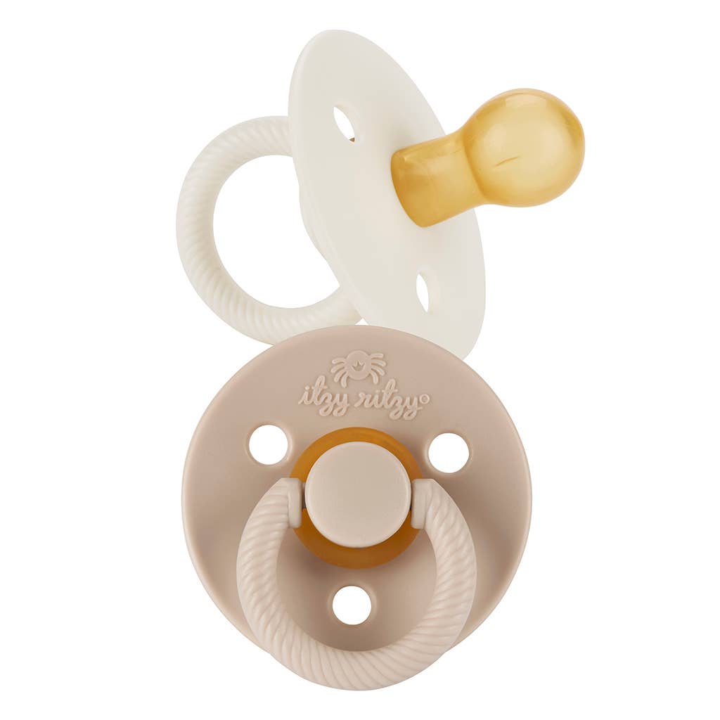 Itzy Soother™ Natural Rubber Paci Sets: Blossom + Rosewood