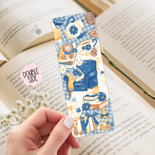 Cozy Frosted Library Bookish Bookmark / Coquette Bookish