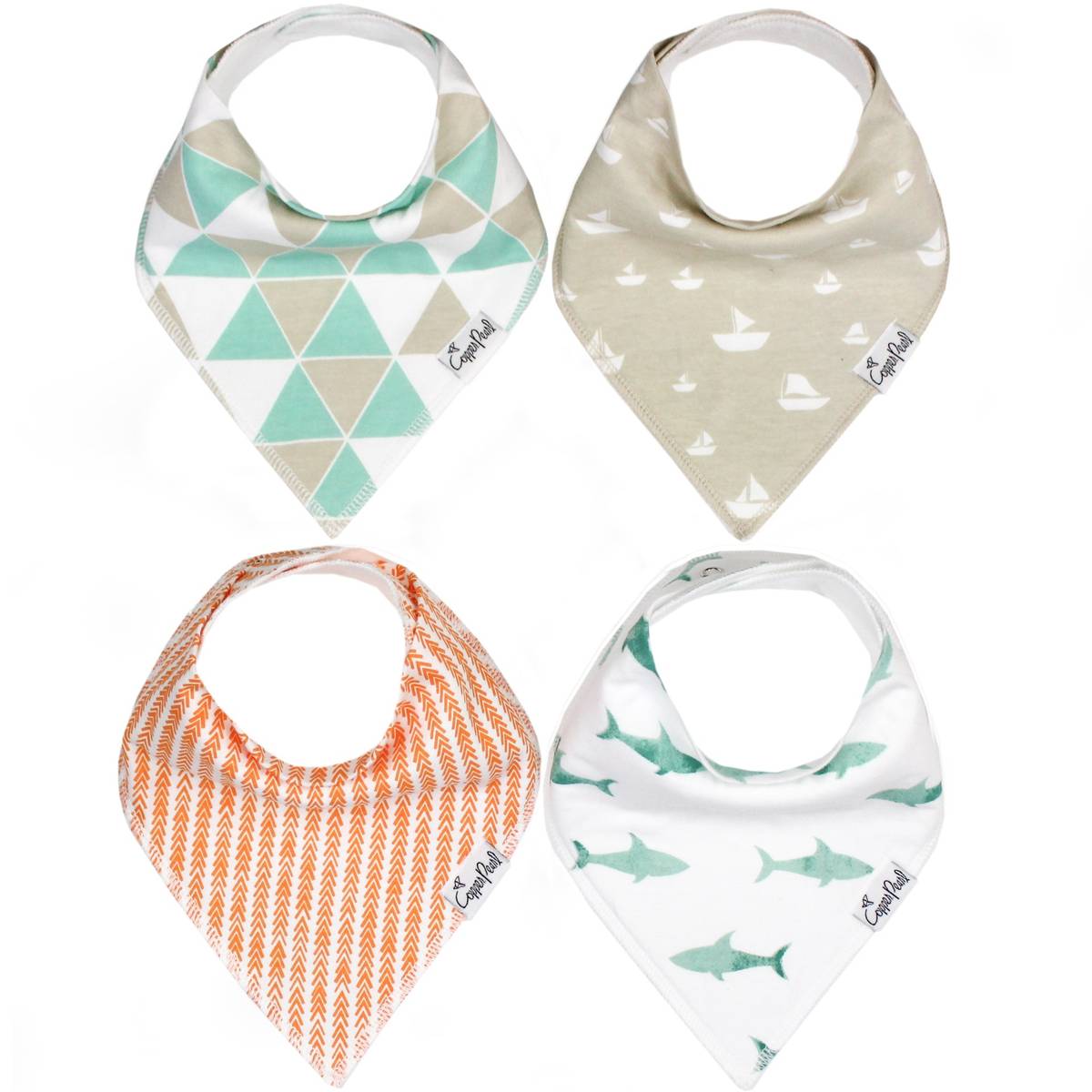 Pacific Baby Bandana Bib Set (4-pack)