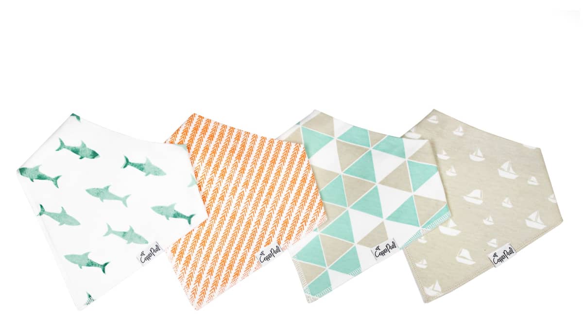 Pacific Baby Bandana Bib Set (4-pack)