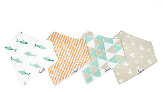 Pacific Baby Bandana Bib Set (4-pack)