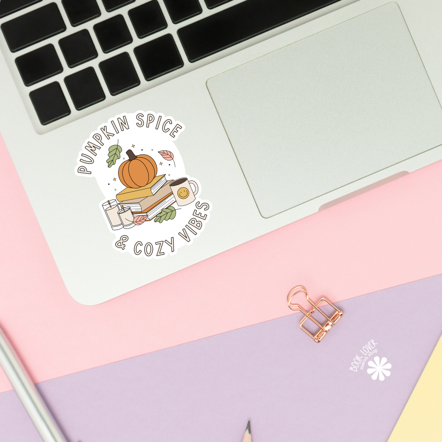 Pumpkin Spice and Cozy Vibes Stickers / Bookish Stickers: 2''