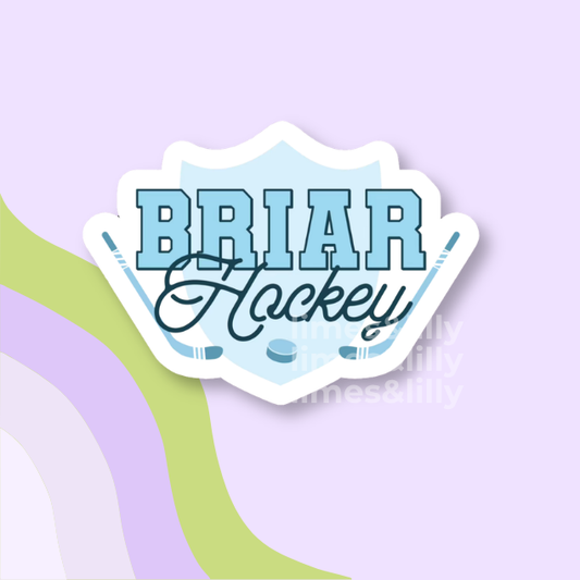 Briar Hockey Blue Sticker | Hockey Romance Inspired Vinyl Sticker: Glossy