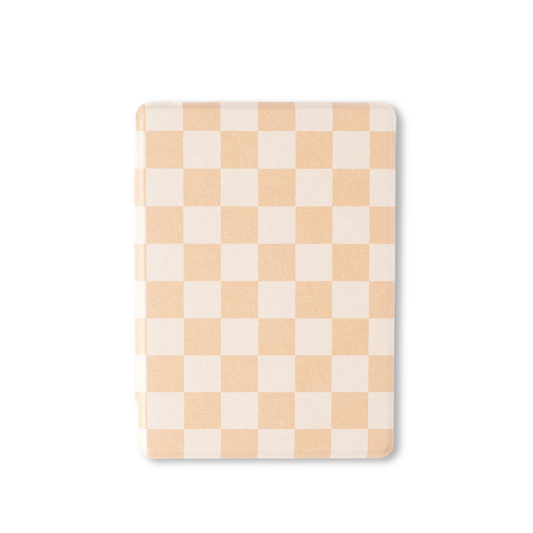 Latte Checker Clear Back Kindle Case | Bookish & Reading: Kindle Paperwhite (11th Generation)