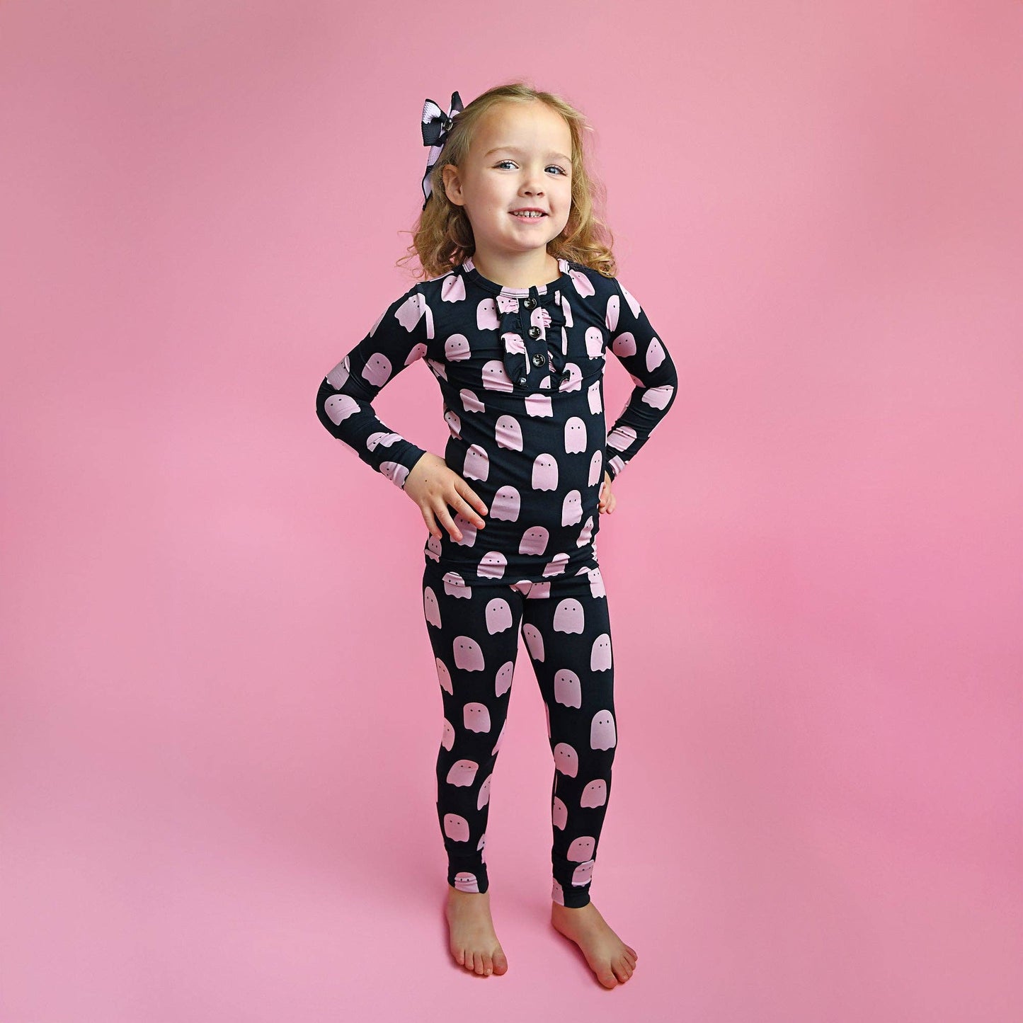 Shade Black Ghost RUFFLE TWO PIECE Bamboo Halloween