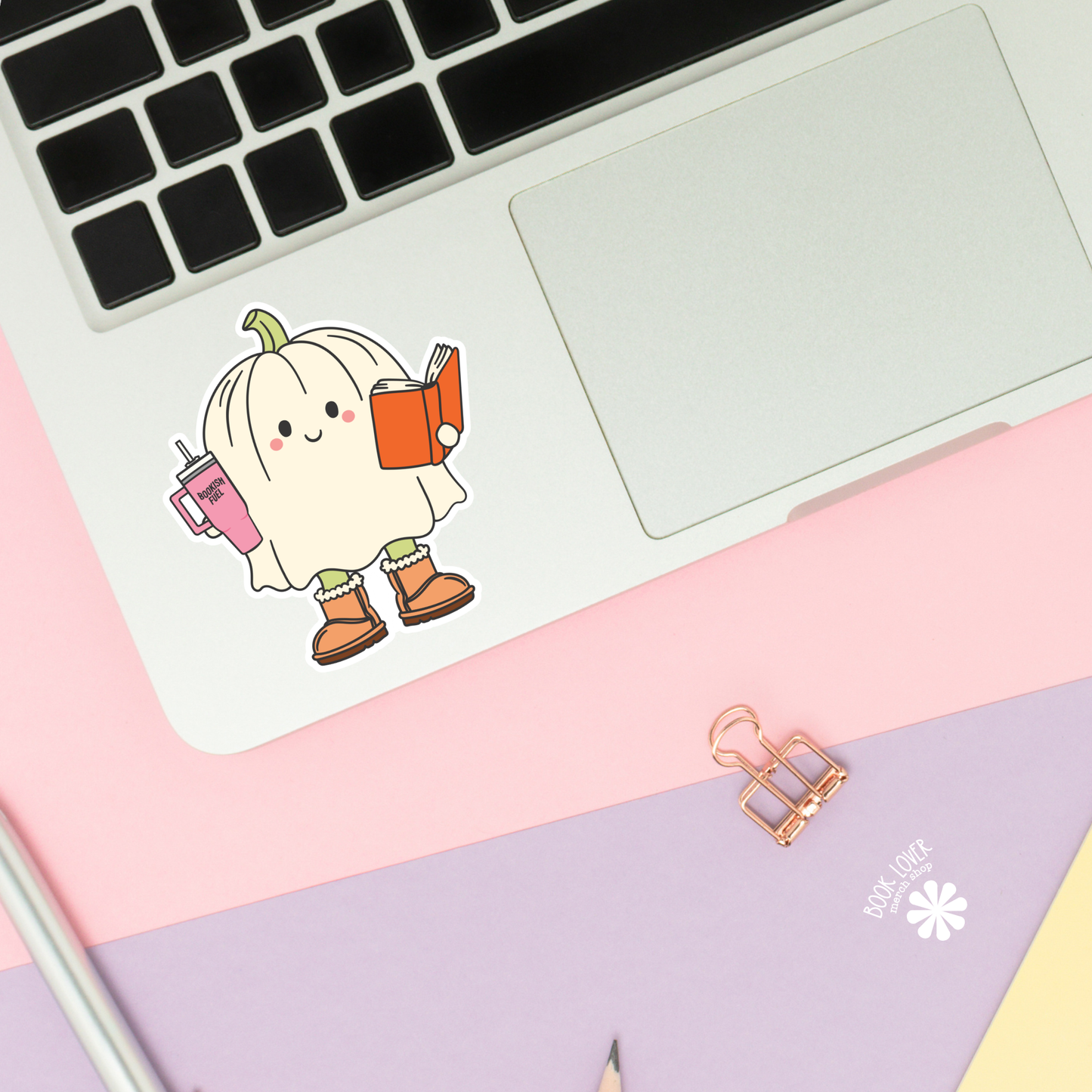 Halloween Bookish Ghost Reading Stickers / Bookish Stickers : Matte Stickers 2''