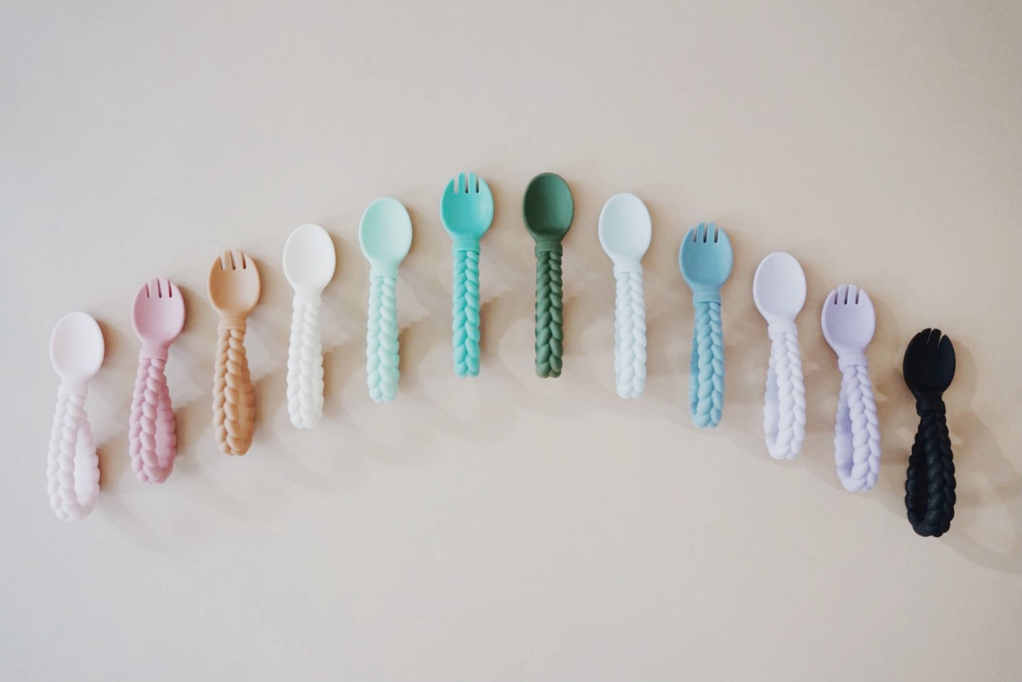 Sweetie Spoons™ Spoon + Fork Set: Buttercream + Toffee