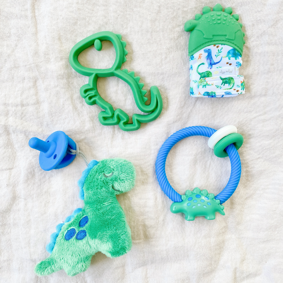 Ritzy Rattle™ Silicone Teether Rattles: Rainbow