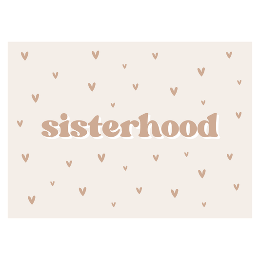 Sisterhood Banner | Fabric Wall Sign: Original 36x26"