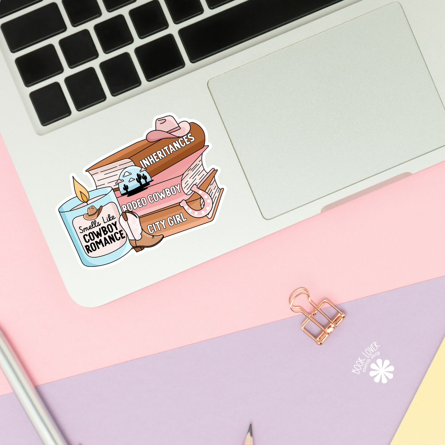 Smells Like Cowboy Romance Stickers / Bookish Stickers: 2''