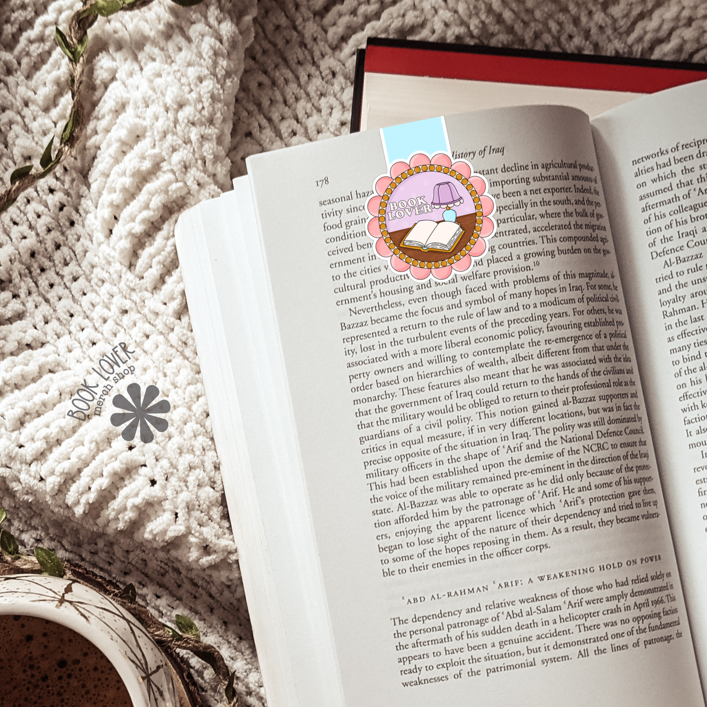 Book Lover Flower Magnetic Bookmark / Bookish Bookmark