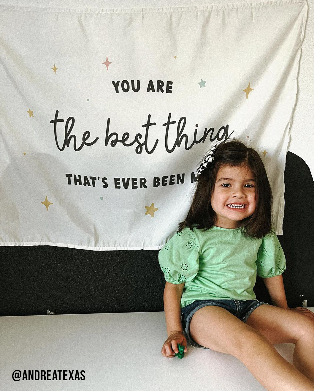 You Are The Best Thing Banner | Fabric Wall Sign: Small 17x13"