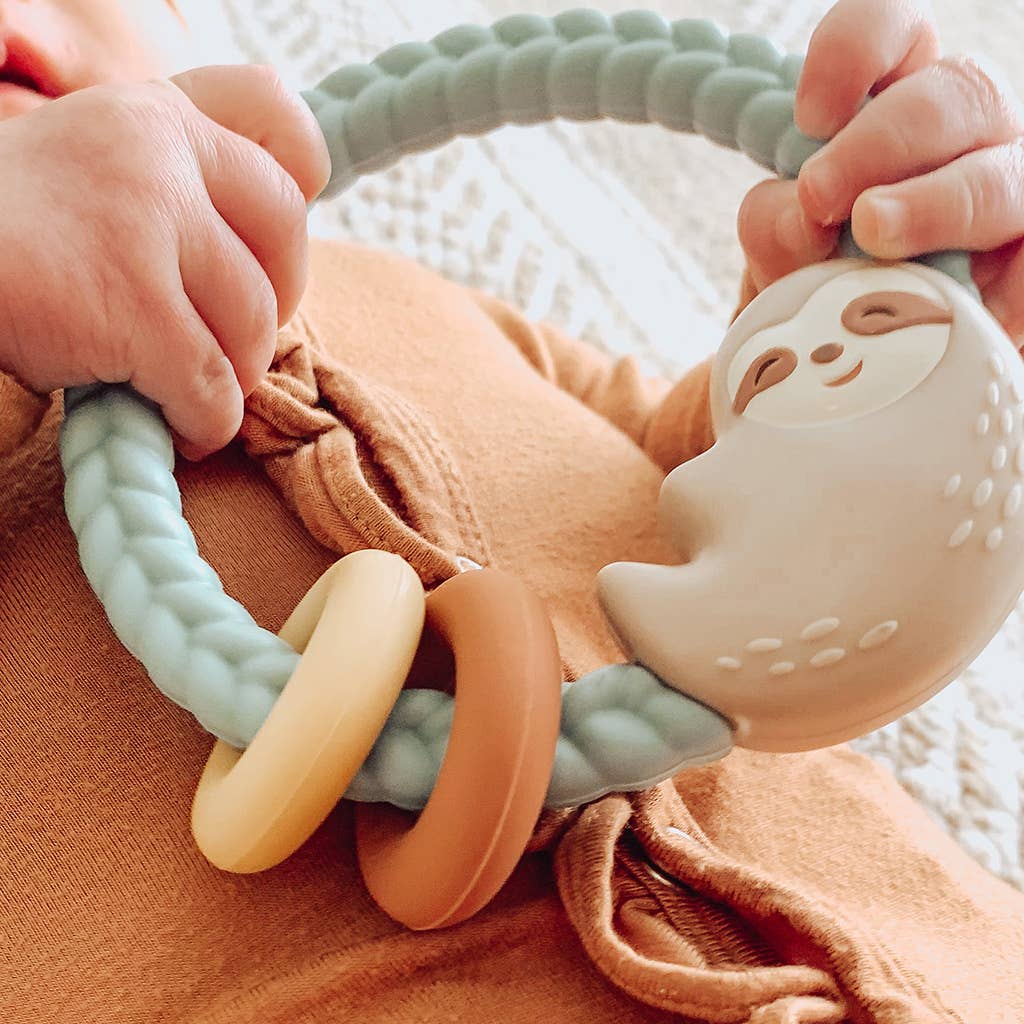 Ritzy Rattle™ Silicone Teether Rattles: Fox