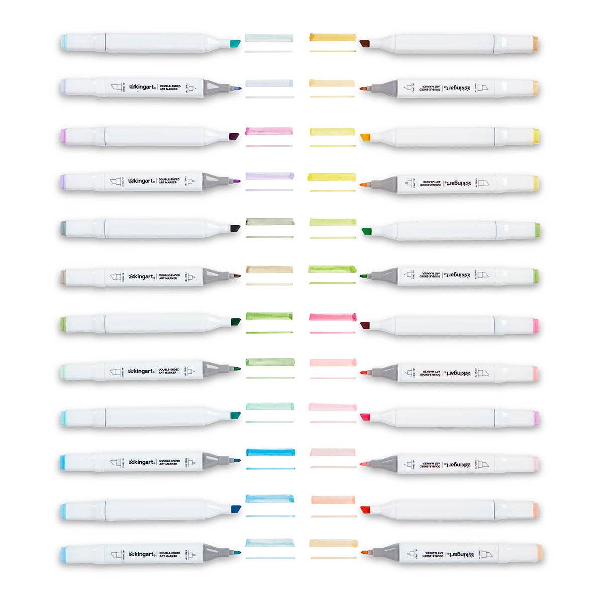 PRO Double-Ended Alcohol Markers - 24 Pastel Colors