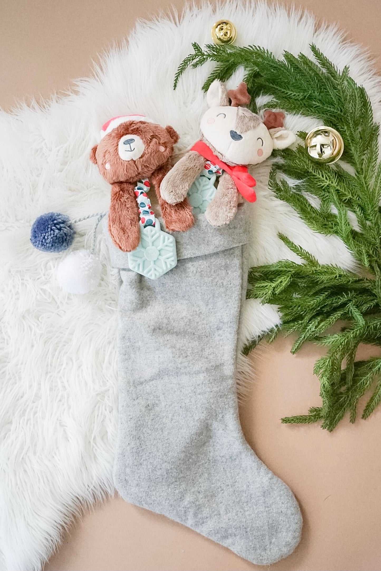 Holiday Itzy Lovey™ Plush + Teether Toy: Santa