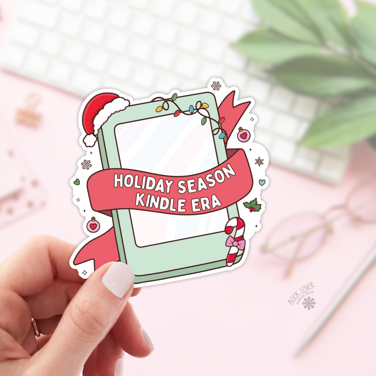 Holiday Season Kindle Era Stickers / Bookish Stickers: 3''