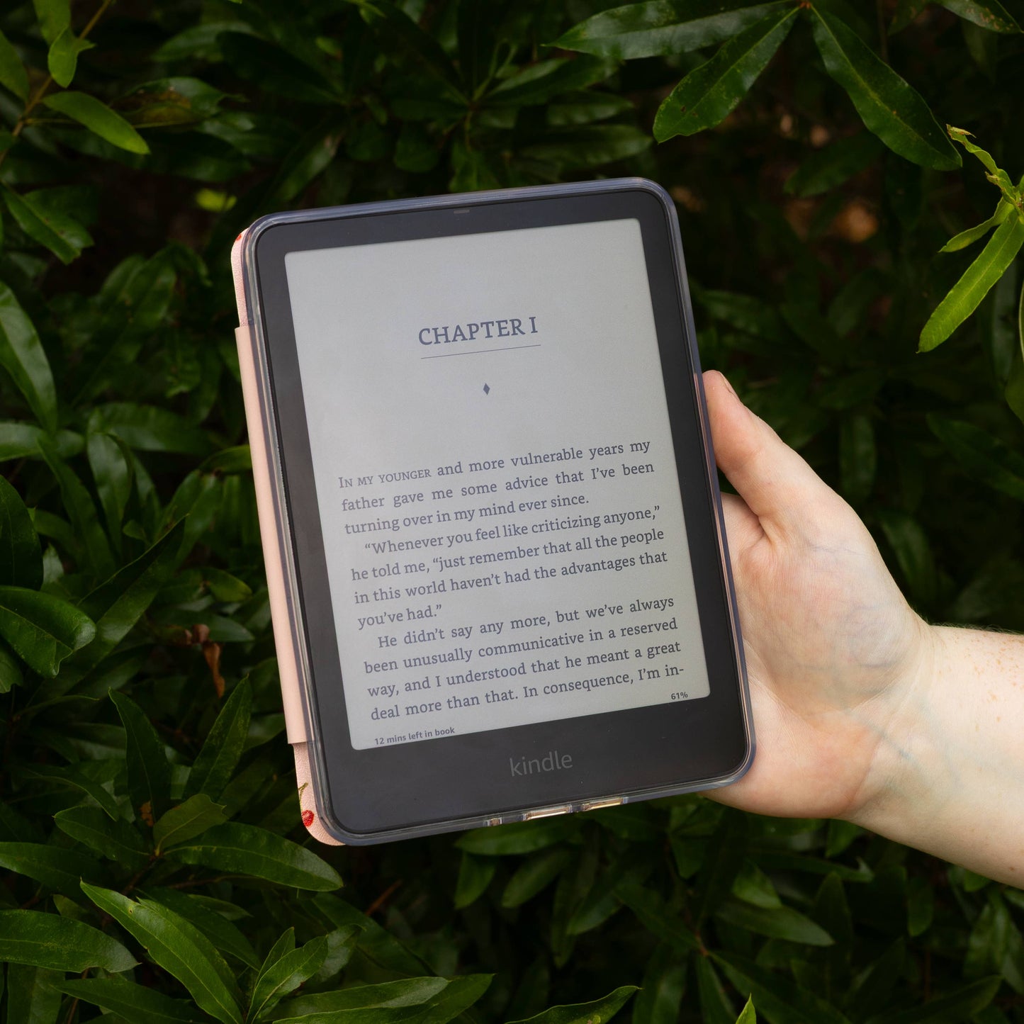 Painted Cherries Clear Back Kindle Case | Bookish & Reading: Kindle Paperwhite (11th Generation)