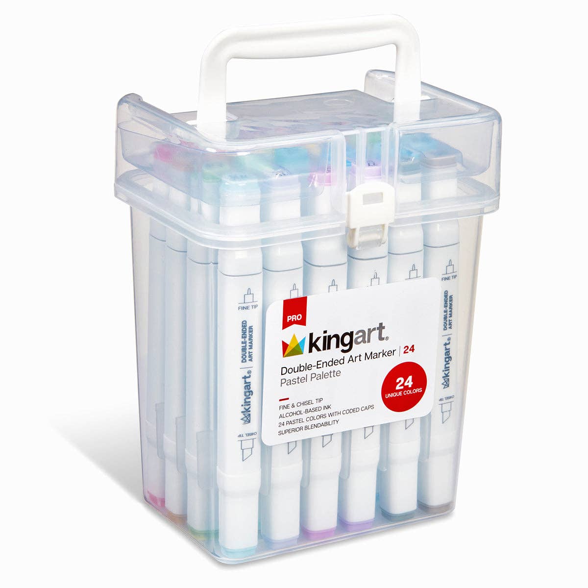 PRO Double-Ended Alcohol Markers - 24 Pastel Colors