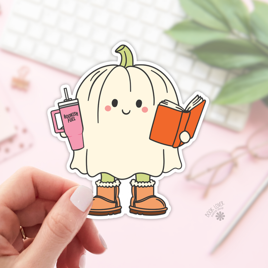 Halloween Bookish Ghost Reading Stickers / Bookish Stickers : Matte Stickers 2''