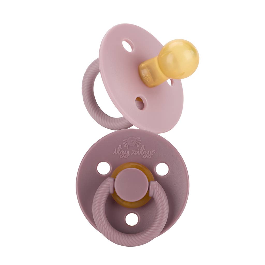 Itzy Soother™ Natural Rubber Paci Sets: Camo + Midnight